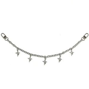 Silver Four Corner Star Bag Charm Accessories